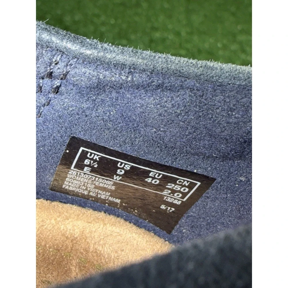 Clarks Artisan Womens Size 9 Blue Suede Daelyn Hill Slip On Shoes Wedge Sneakers
